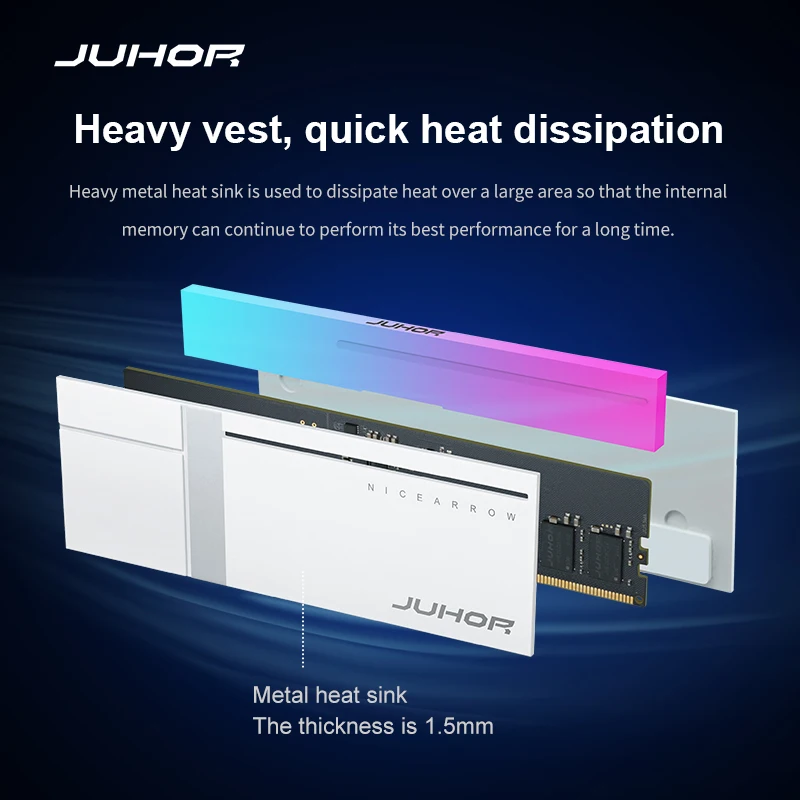 Memoria RAM JUHOR RGB DDR5 16GB DDR5 32GB (16GBX2) 6000MHz 7200MHz