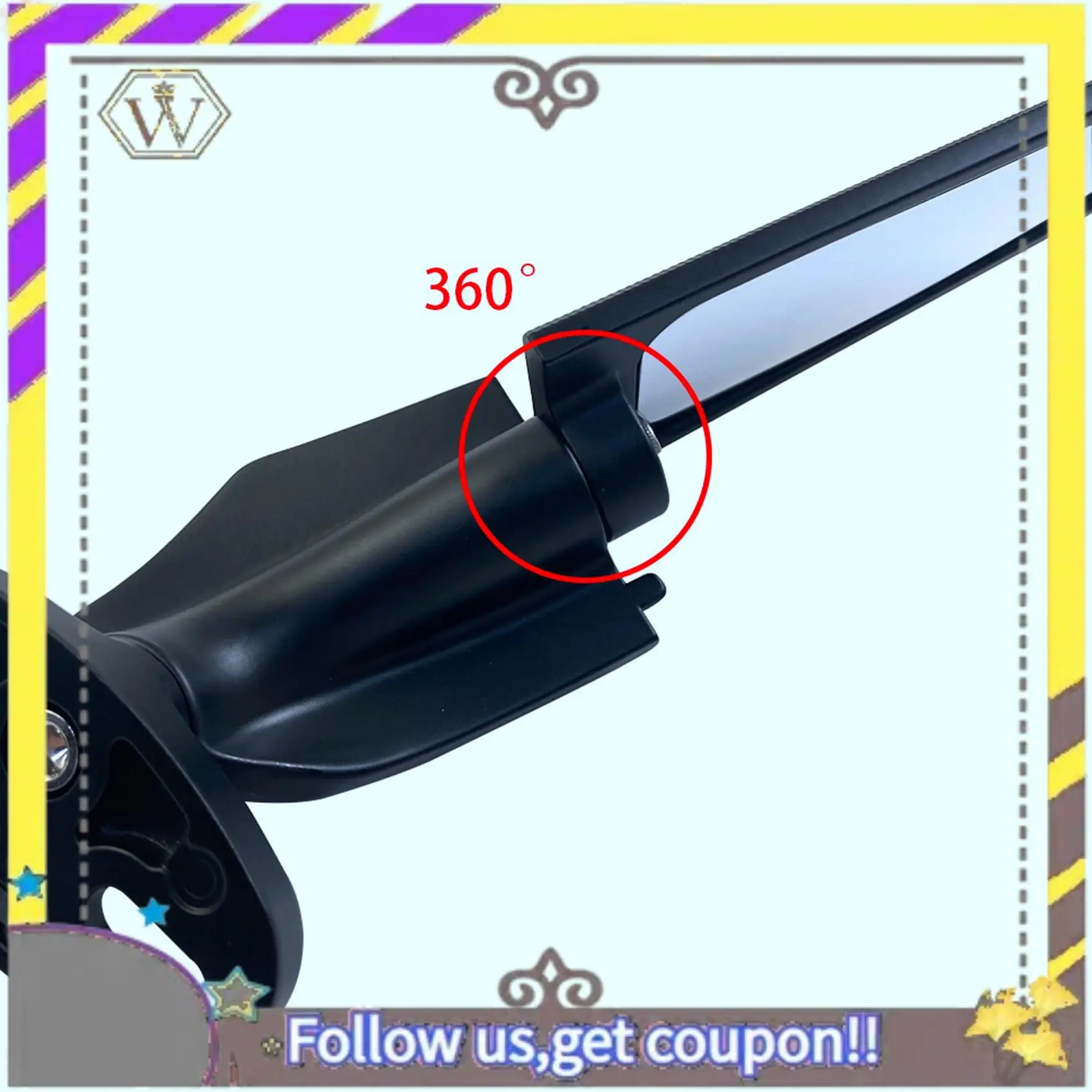 

ABXV-Motorcycle Mirrors Modified Wind Wing Adjustable Rotating Rearview Mirror For YAMAHA R15 R25 R3 R1 R1S R6 R6S V2 V3