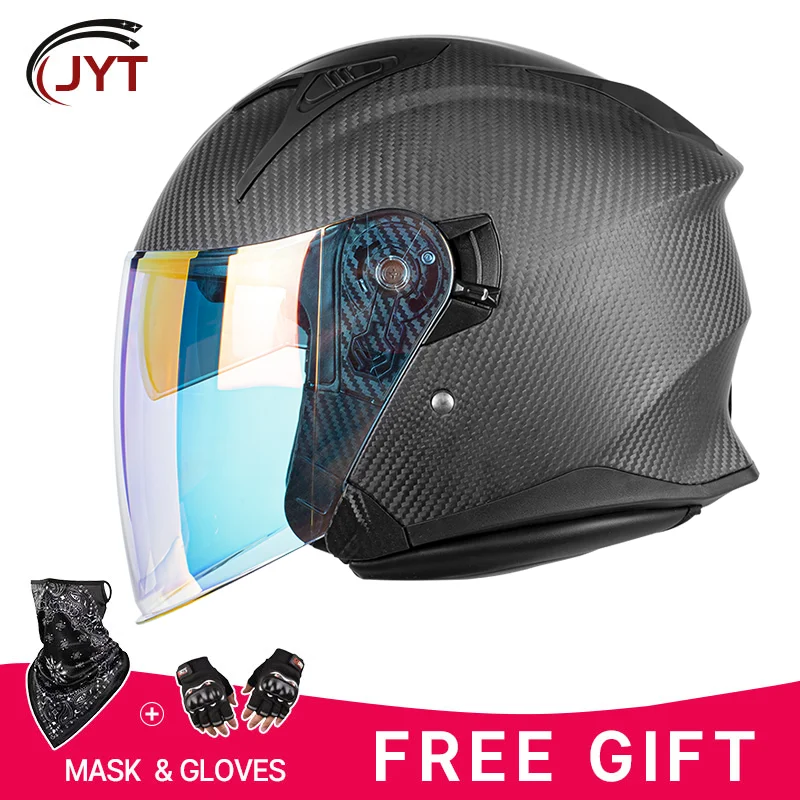 

Модернизированный 3K ярко-черный шлем из углеродного волокна 3/4 с аэродинамическим корпусом, удобный опыт езды Capacete