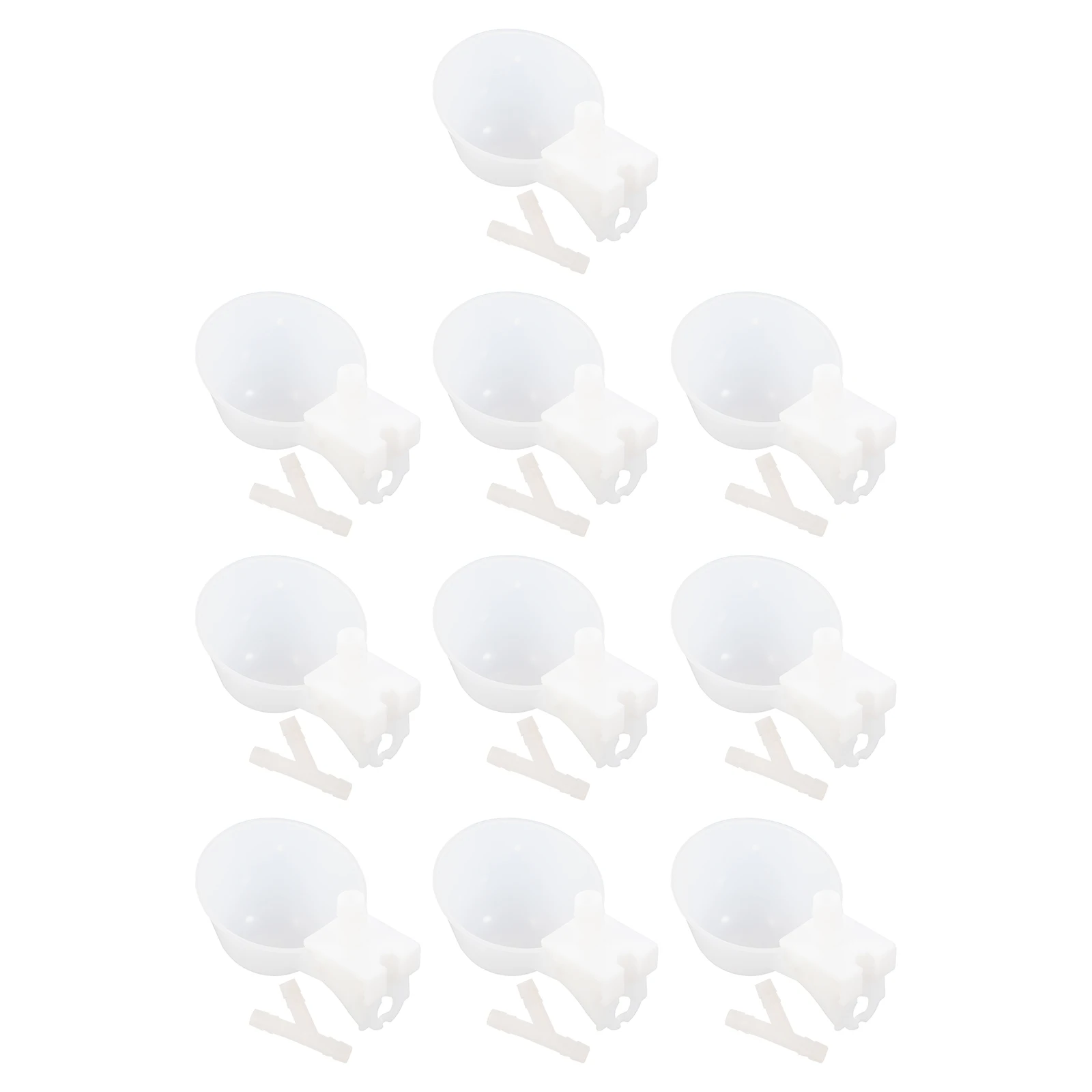 

10 set Automatic Waterer 9.5MM Cage Hanging White Plastic Pet Bird Feeder Drink Tool Chicks Ducklings Quail Pigeon