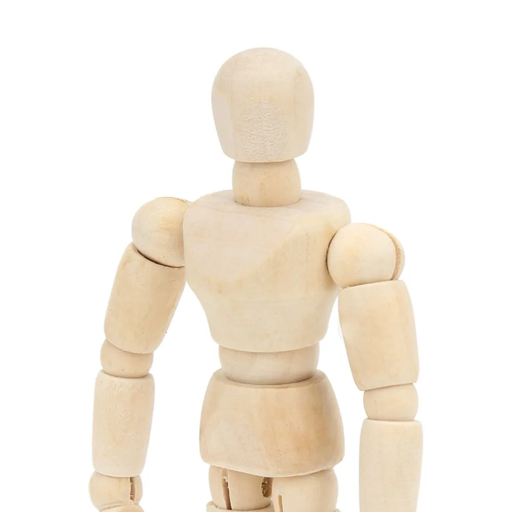 Articulated Joints Wooden Mannequin 5.5 Inch Natural Wood Material Jointed Art Figure 4.5 Inch Adjustable Pose