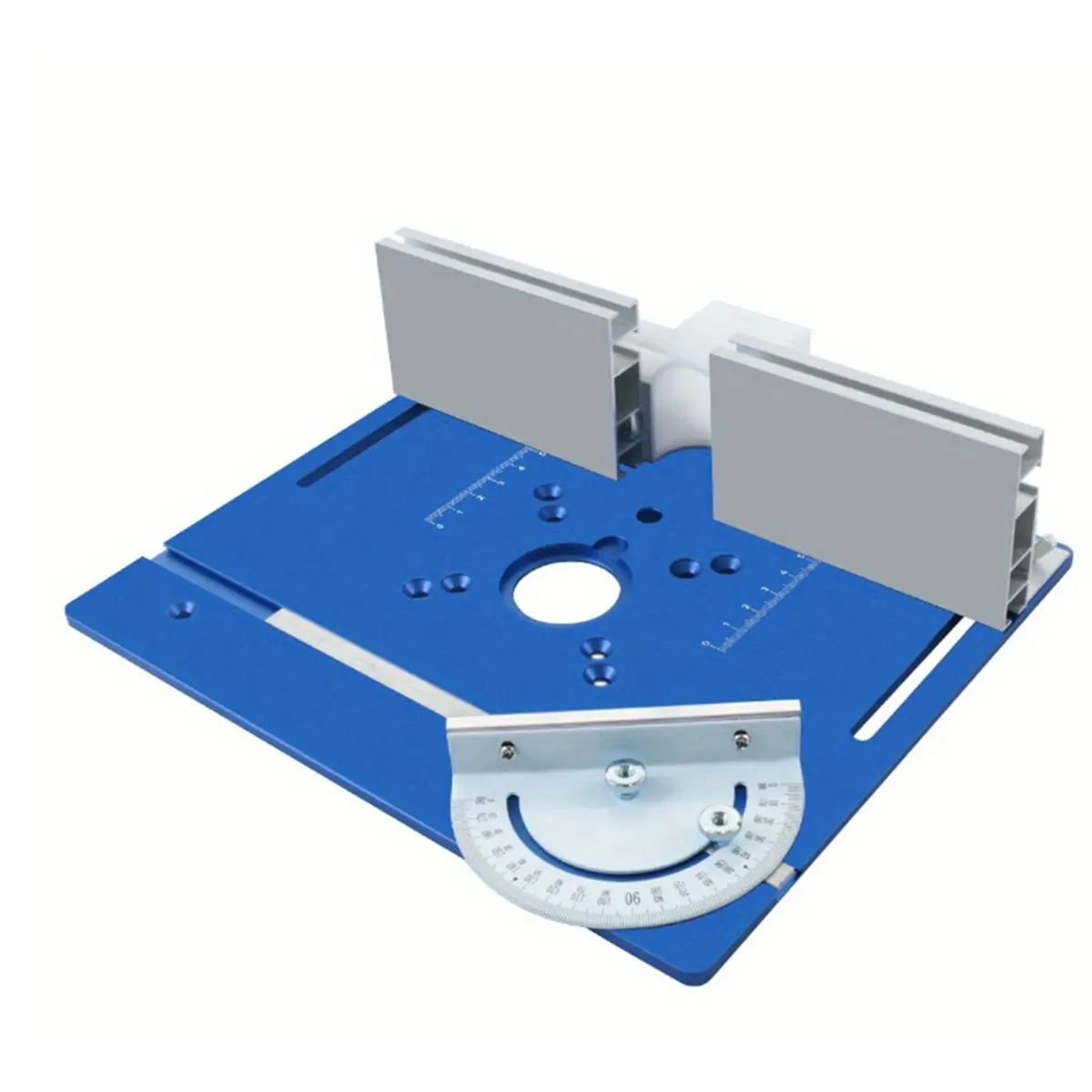 A24I Woodworking Router Lift Kit Aluminum Router Table Insert Plate W/ Miter Gauge Guide and Bracket for 65mm Diameter Motors