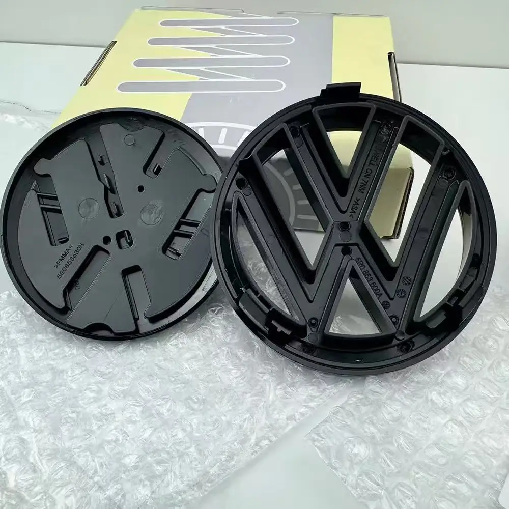 2pcs 120mm 110mm Car Logo Emblem Hood Front And Rear Tail Mark Rear Badge 6R0853600A Accessory For VW Polo 2011 2012 2013 view 6
