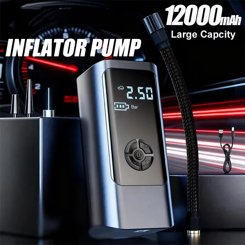 

12000mAh Wireless Portable Car Air Pumps Compressor 12V 150PSI Electric Tire Inflator Pump For Car Motorcycle Balls Hot