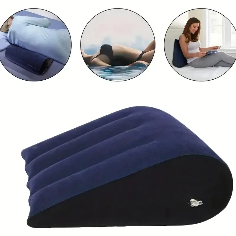 Inflatable Wedge Body Pillow Sexy Love Position Cushion Adult Sexuality Couple Support Back Cushion Air Triangular Body Pillow