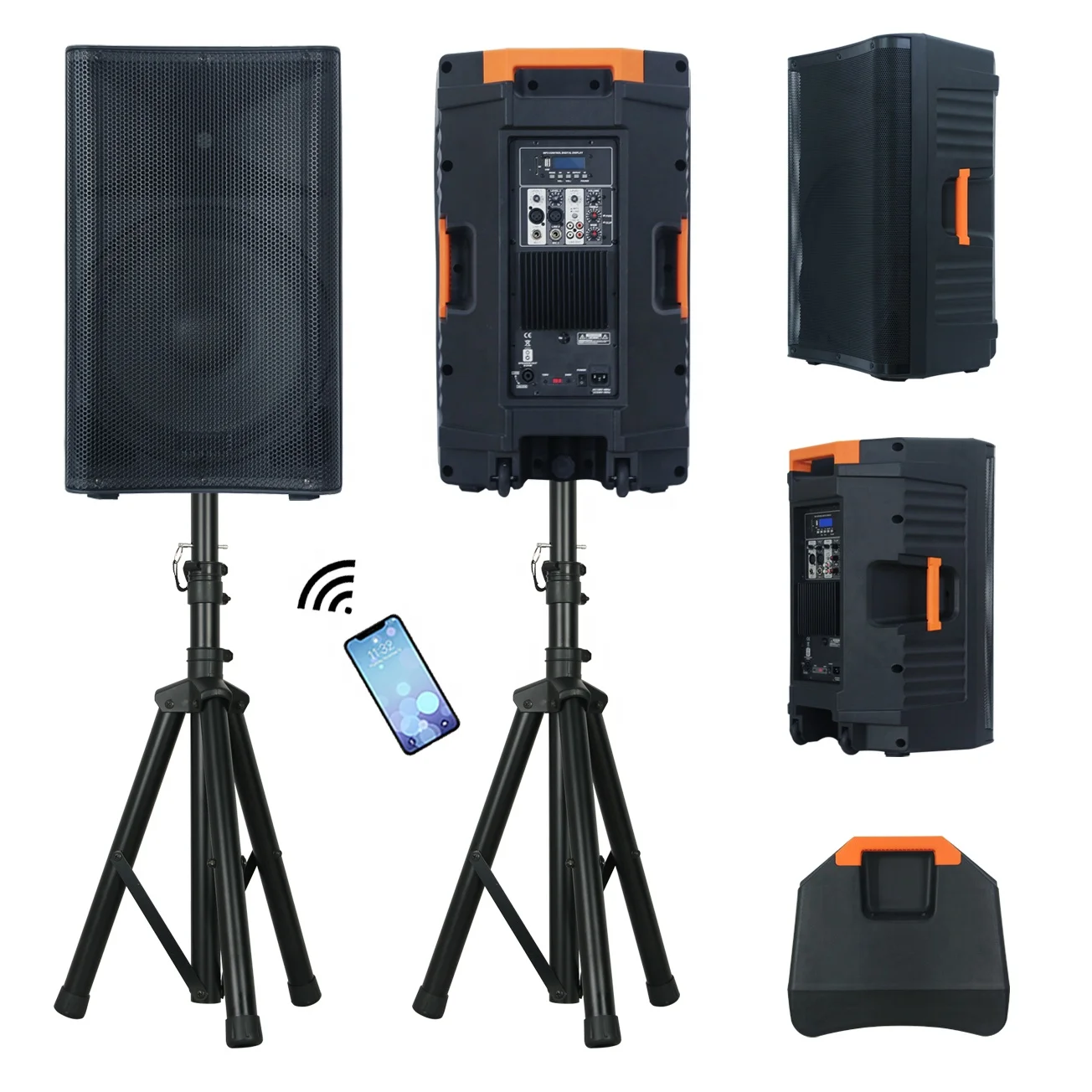 

2025 hot sale 1800W 15" Woofer Professional Audio Powered PA Speaker System Sound Box DJ Equipment Outdoor Party Speakers Bocin