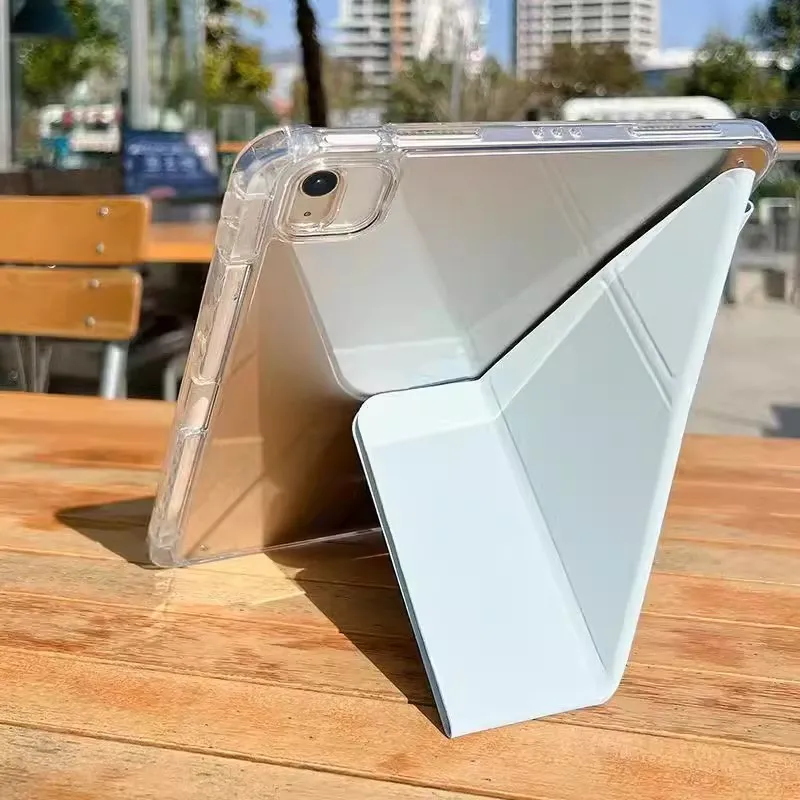 

High Transparent Acrylic Hard Back Cover For Xiaomi Pad 6 5 Pro 11inch Y Folding Deformation Protective Case With Pencli Holder