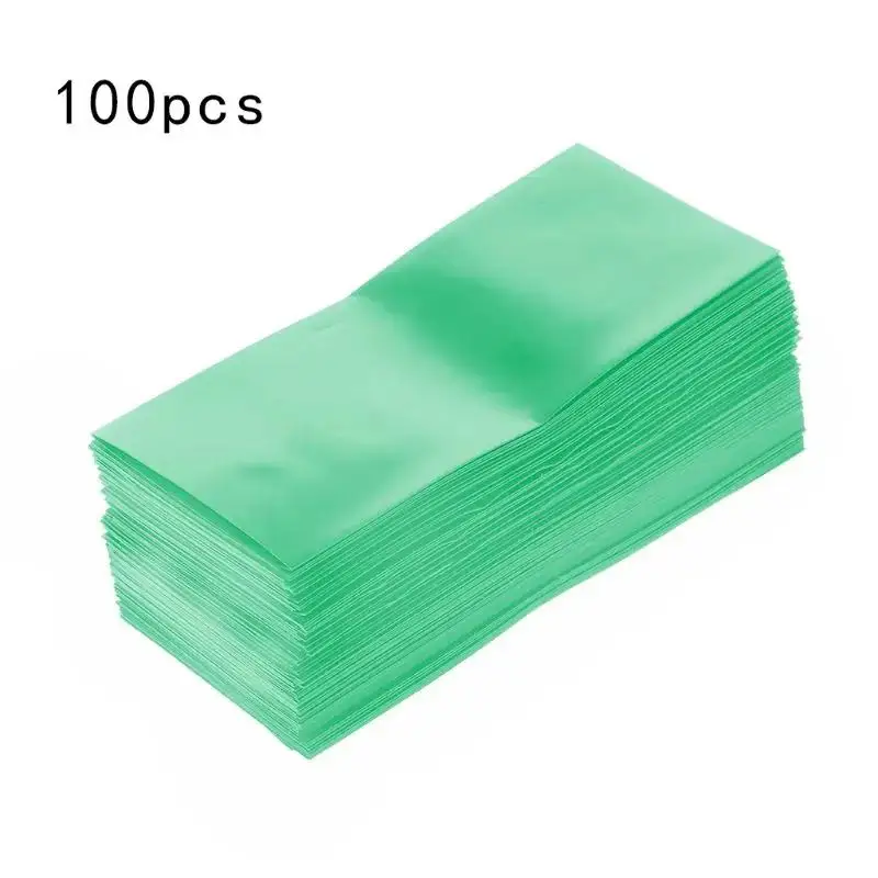 100Pcs/Bag 18650 Lithium Battery Encapsulation Tube PVC Heat Shrink Tubing Wrap Battery Cover Skin Insulation Film 95AD