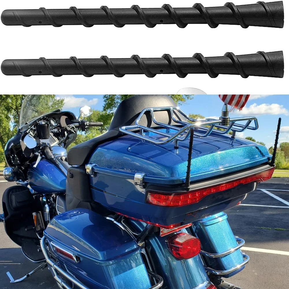 1Pair Motorcycle Antenna Mast For Harley Davidson Road Street Electra Tour Glide