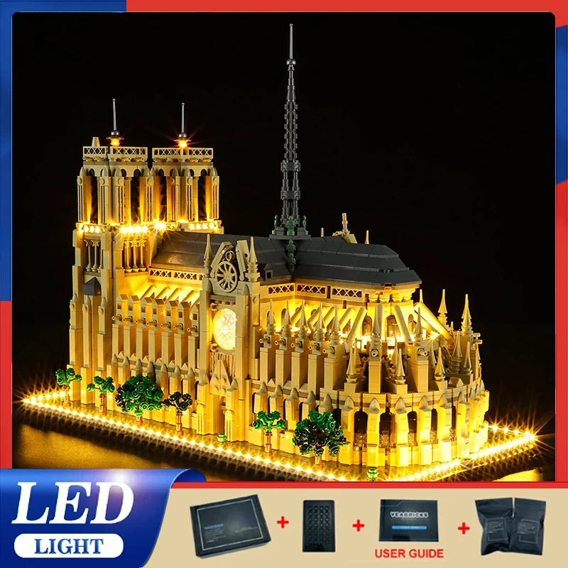 

Diy LED Light Kit For LEGO 21061 Notre-Dame de Paris（Only LED Light,Without Blocks Model ）