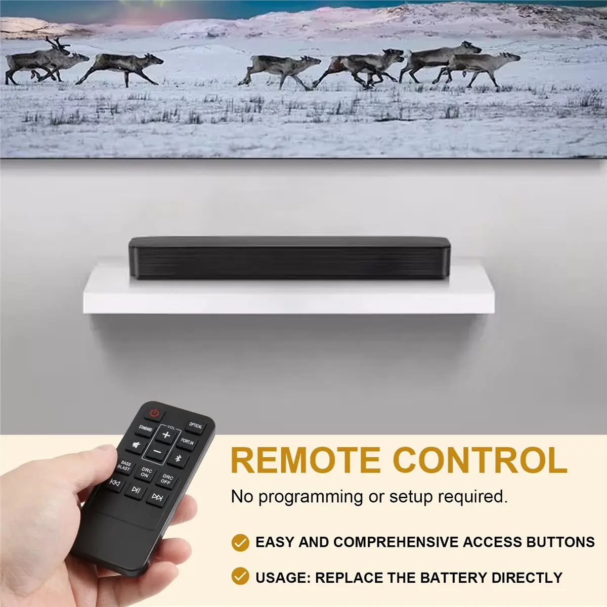 【DISCOUNT】COV33552438 COV33552433 Remote Control Replacement for LG 2.0 Channel Compact Sound Bar SK1