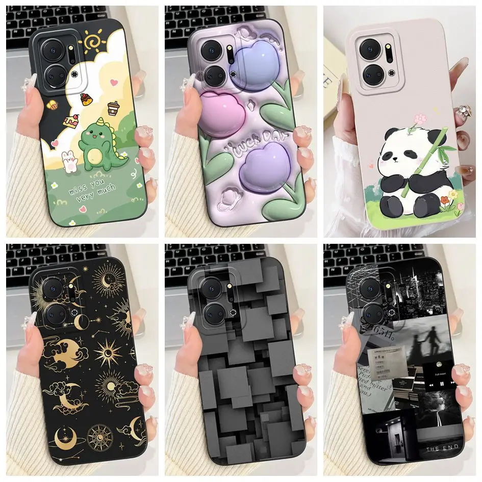 For Honor X7a Case RKY-LX1 RKY-LX2 RKY-LX3 Shockproof Cover Fashion Painted Soft TPU Phone Case For Honor Play 7T HonorX7a Funda