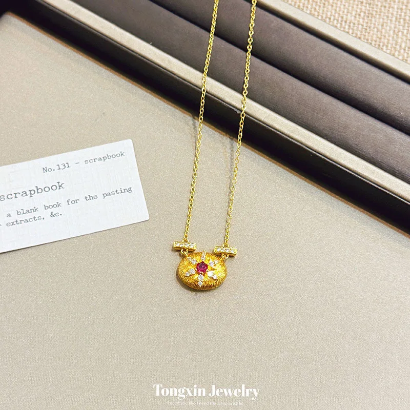 New set diamond six awning star drawing necklace fashion imitation gold bracelet set small senior necklace