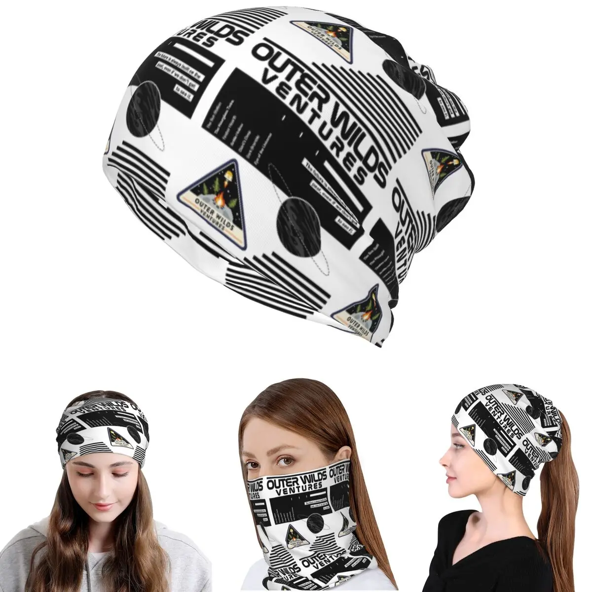 

Бандана-маска-шарф в стиле NASA Outer Wilds Ventures, теплая балаклава, шапка-бини, унисекс, для взрослых, моющаяся.