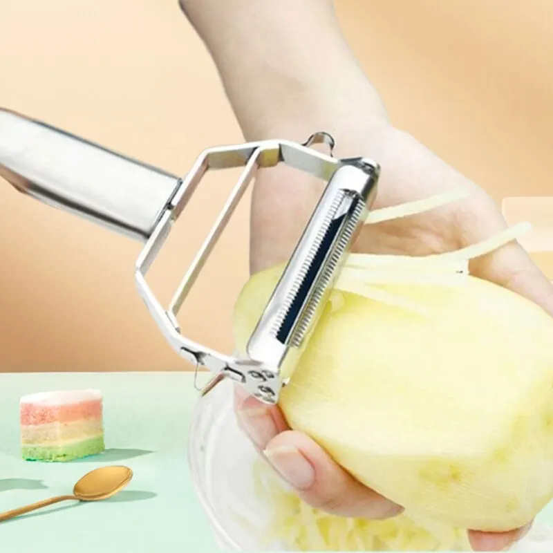 1 Pack Of Stainless Steel Peeler Kitchen Multifunctional Vegetable Cutter Fruit And Vegetable Tools Potato Carrot Melon Grater