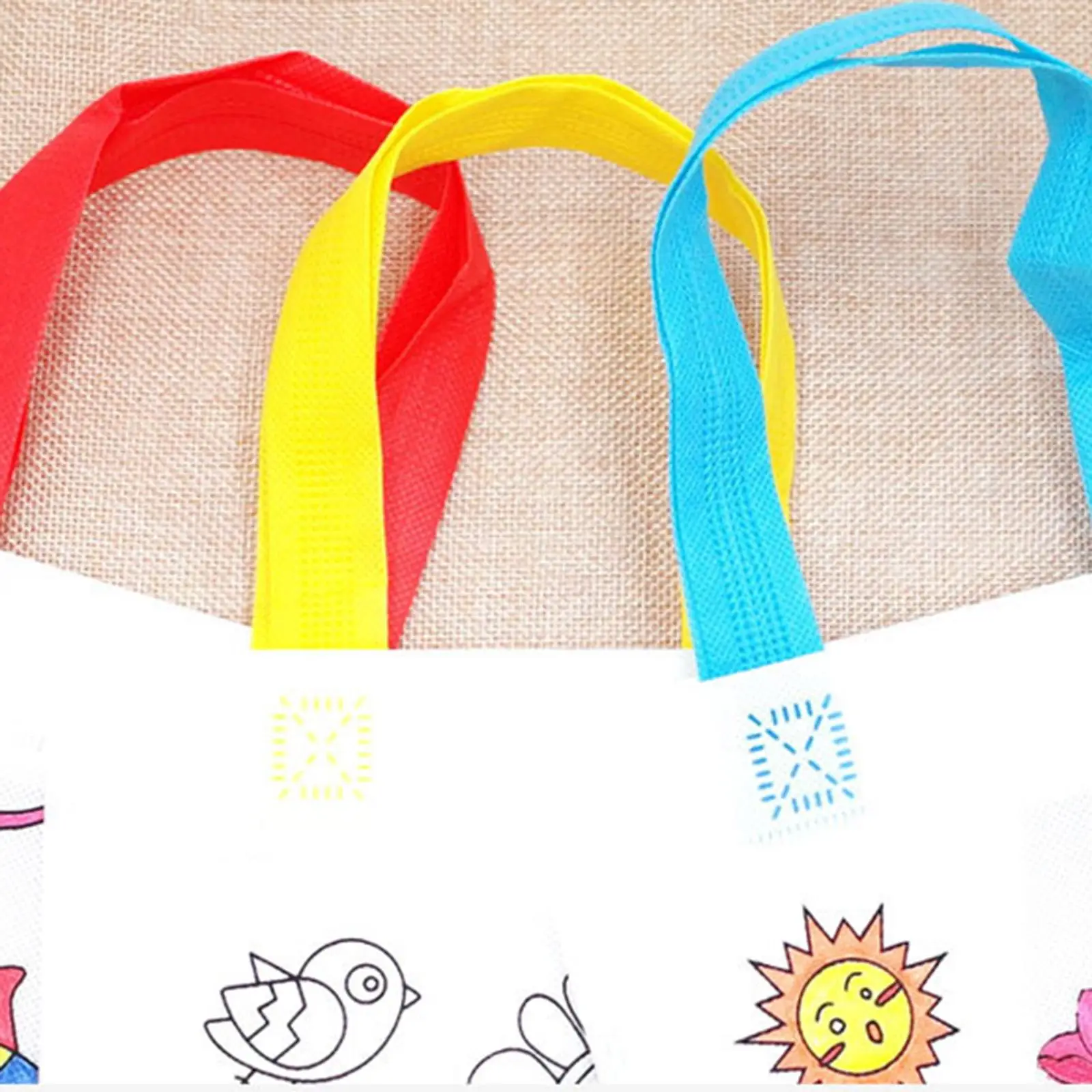 Bolsas de Goodie reutilizables para fiesta, bolsa de mano para colorear, 5 piezas