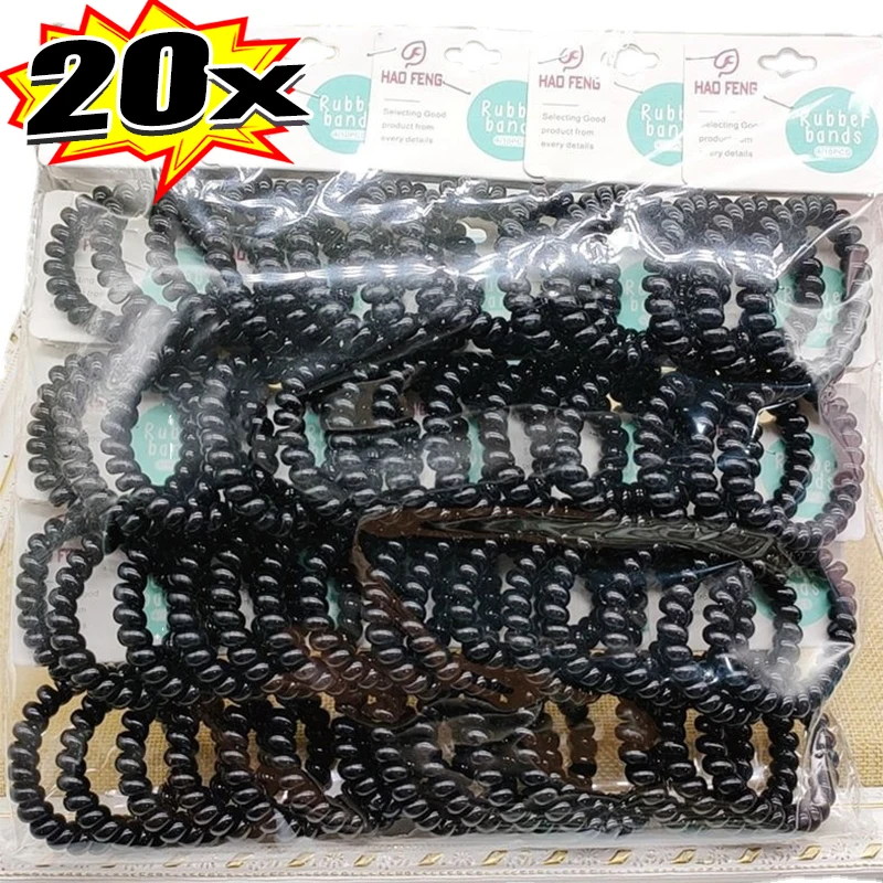 1/10/20Pcs Large Spiral Hair Ties 45mm Spiral Hair Bands Coil Hair Bands Telephone Cord Bobbles No Trace Strong Hold Waterproof