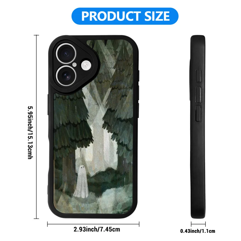 Phone Case For iPhone 16 Pro Max Silicone Skin Case Pine Forest Clearing