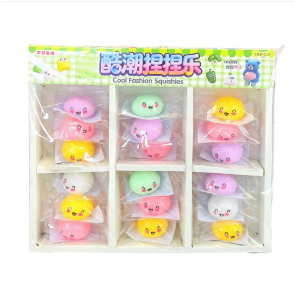 Boys Girls Simulation Dumpling Squishy Colorful Baozi Modeling Squishy Dumpling Cute Soft Pinch Sensory Fidget Ball Adults