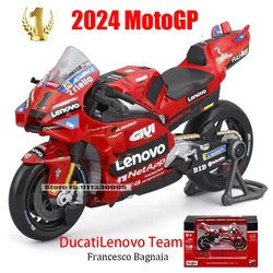 Maisto 1:18 2024 Ducati Lenovo Team #1 Bagnaia Champion driver Moto GP Racing casting alloy motorcycle Model collection gift toy