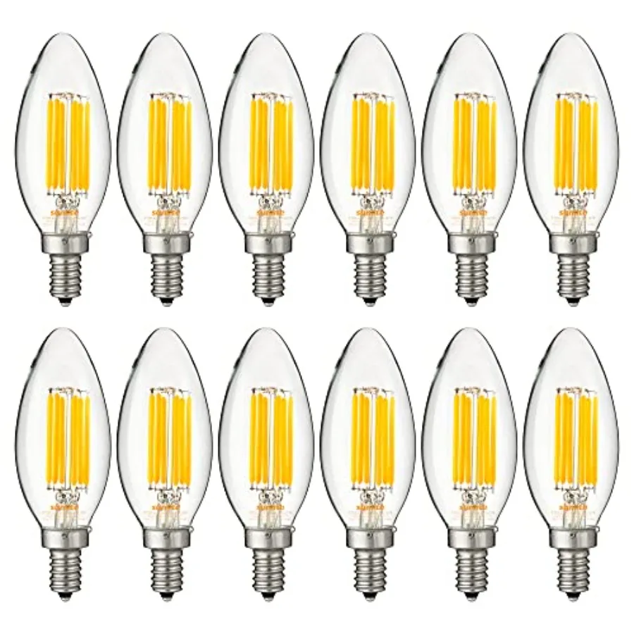 

Светодиодная лампа-торпедо LED Edison B11 для люстр, 5 Вт (эквивалент 60 Вт), 630 люмен, цоколь E12, нерегулируемая, прозрачное стекло