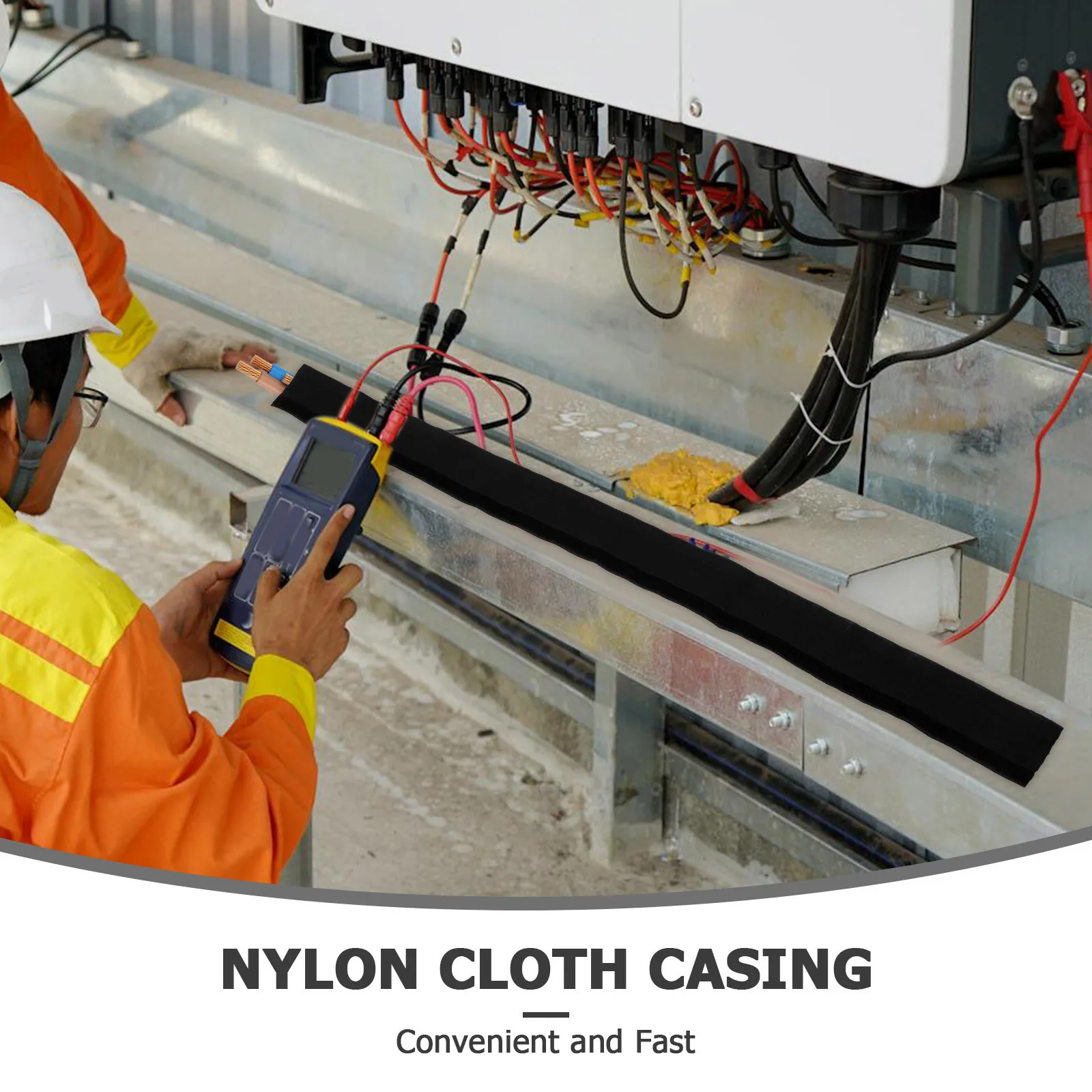 

Electronic Wire Harness Protective Sleeve Self-Adhesive Nylon Fabric Cord Protector Cable Management Sleeve Wear-Resistant Wire