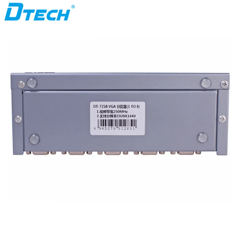 DTECH VGA Splitter 8 Ports Video Monitor/TV/Projector 250MHz High Resolution 1 Input 8 Output