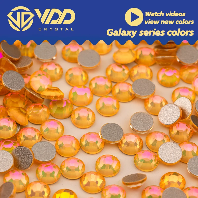 VDD 417 Galaxy-Honey SS4-SS50 High Quality Glass Rhinestones Crystal Flatback Stones Strass Nail Art DIY Crafts Decorations