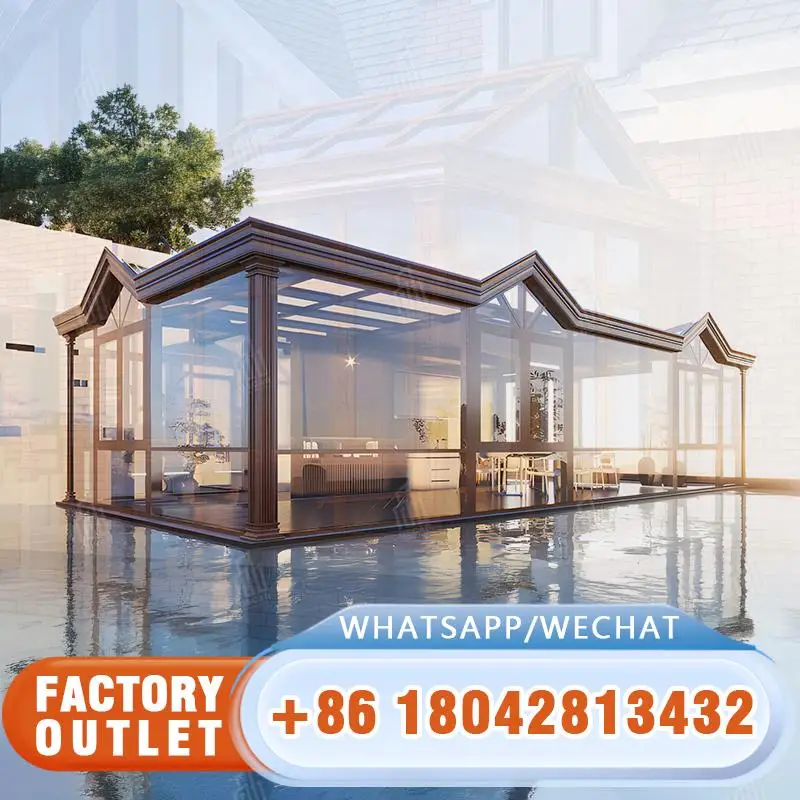 Parasol de policarbonato con protección UV, dosel para piscina, cubierta para piscina exterior cerrada Manual para jardín, toldos para lluvia, habitación solar