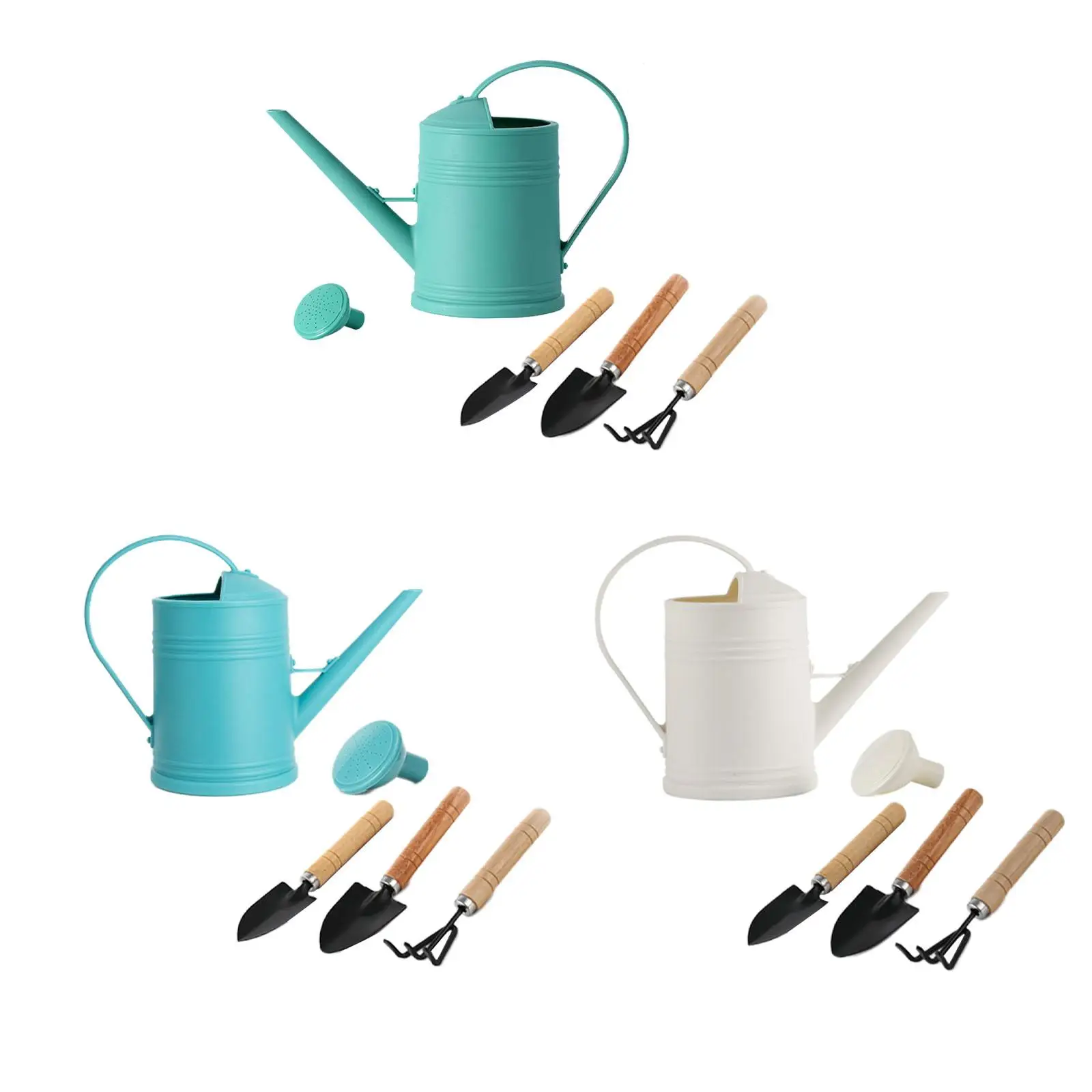 

Watering Can Garden Tool Set Watering Pot with Portable Handle Garden Spade Rake Gardening Hand Tools for Lawn Indoor Plants