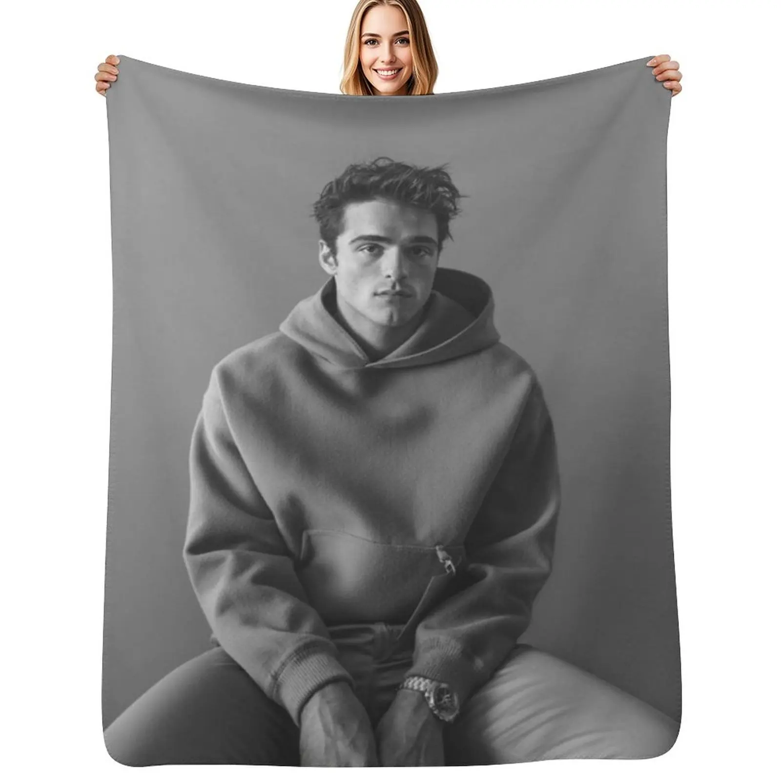 

Jacob Elordi Throw Blanket Fluffy Cozy Throw Blanket for Home Decor