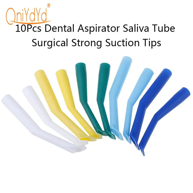 10Pcs Dental Aspirator Saliva Tube Autoclavable Surgical Strong Suction Tips Oral Care Tool