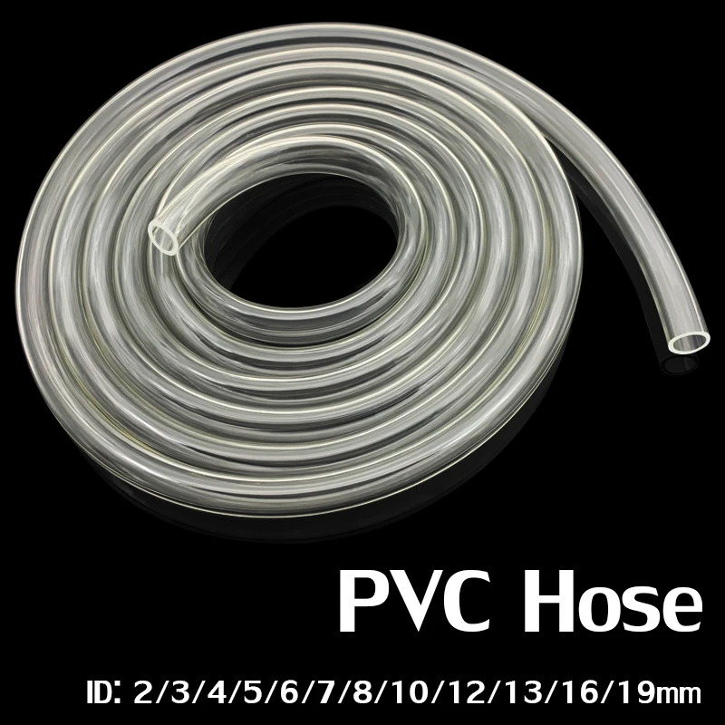 10M 5MTransparent PVC Plastic Plumbing Hoses Water Pump Tube 2-19mm Inner Diameter Antifreeze Oil Hose