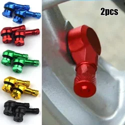 2pcs Motorcycle Rim 90 Degree Angle Aluminum Alloy Valve Stems Motorcycle Wheel Tire Tubeless Valve Stems For Rim Wheel Parts