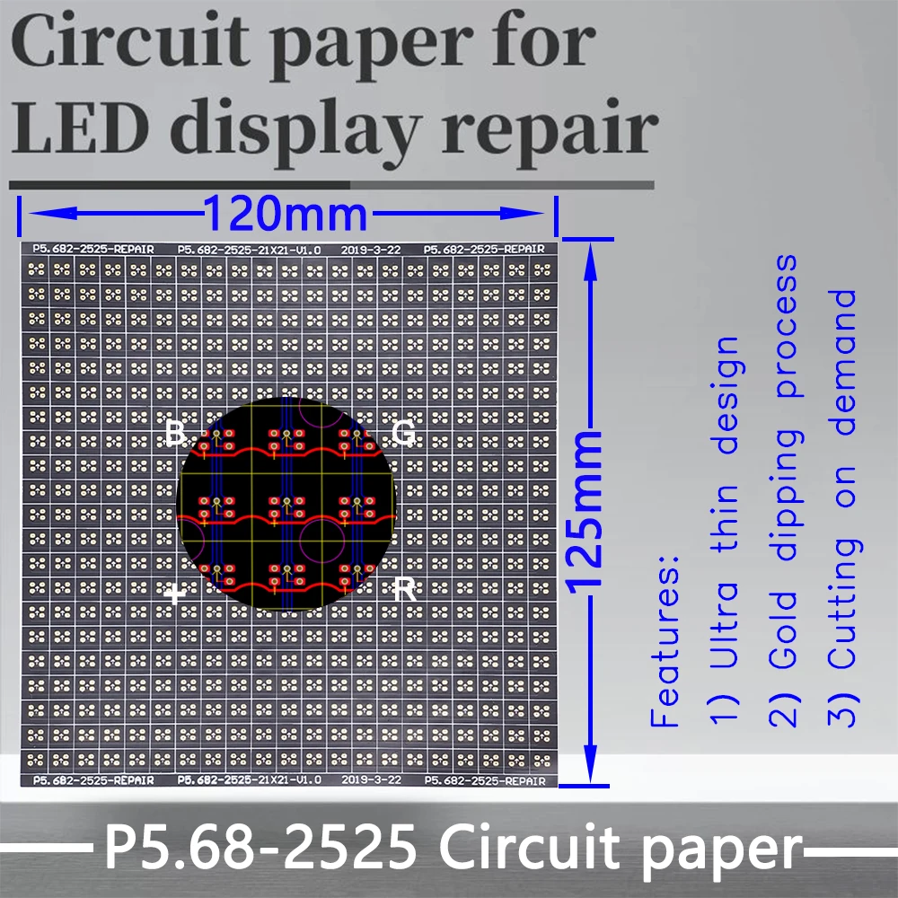 

P5.68-2525 Circuit Paper,120X125mm ,Used for repairing damaged PCB pads