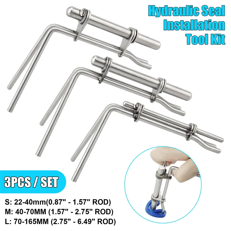 3 Stuks Verdikte Roestvrijstalen Tang Voor Afdichting Oliekeerringen Pakkingen Hydraulische Cilinder U-Ring Y-ring Oliekeerringen Tool Sml