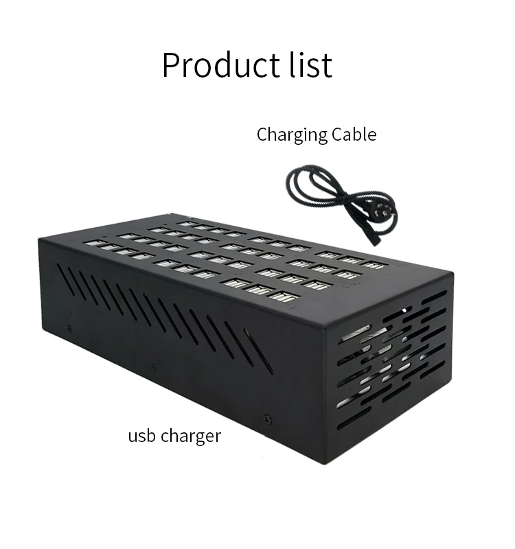 80 port charger 2A high flow fast charging 800W mobile phone charging smart watch tablet integrated charger metal