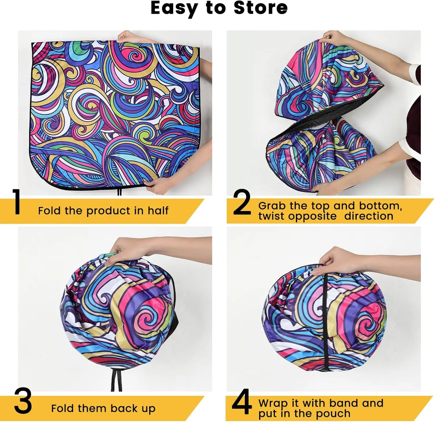 Windshield Sun Shade, Car Sun Shade Windshield, Reflector Sunshade Offers Ultimate Protection for Car Interior, Reflective Polye