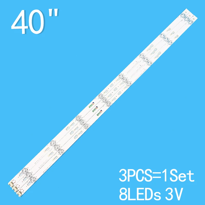 Новинка, 3 шт./лот, 773 мм, 8 светодиодов, 3 в для телевизора 40 дюймов, OEM40LB03-led3030-V1.0 4C-LB400T-ZM2 40FS3750, 40FS3750TFAA FL, TV-40T11