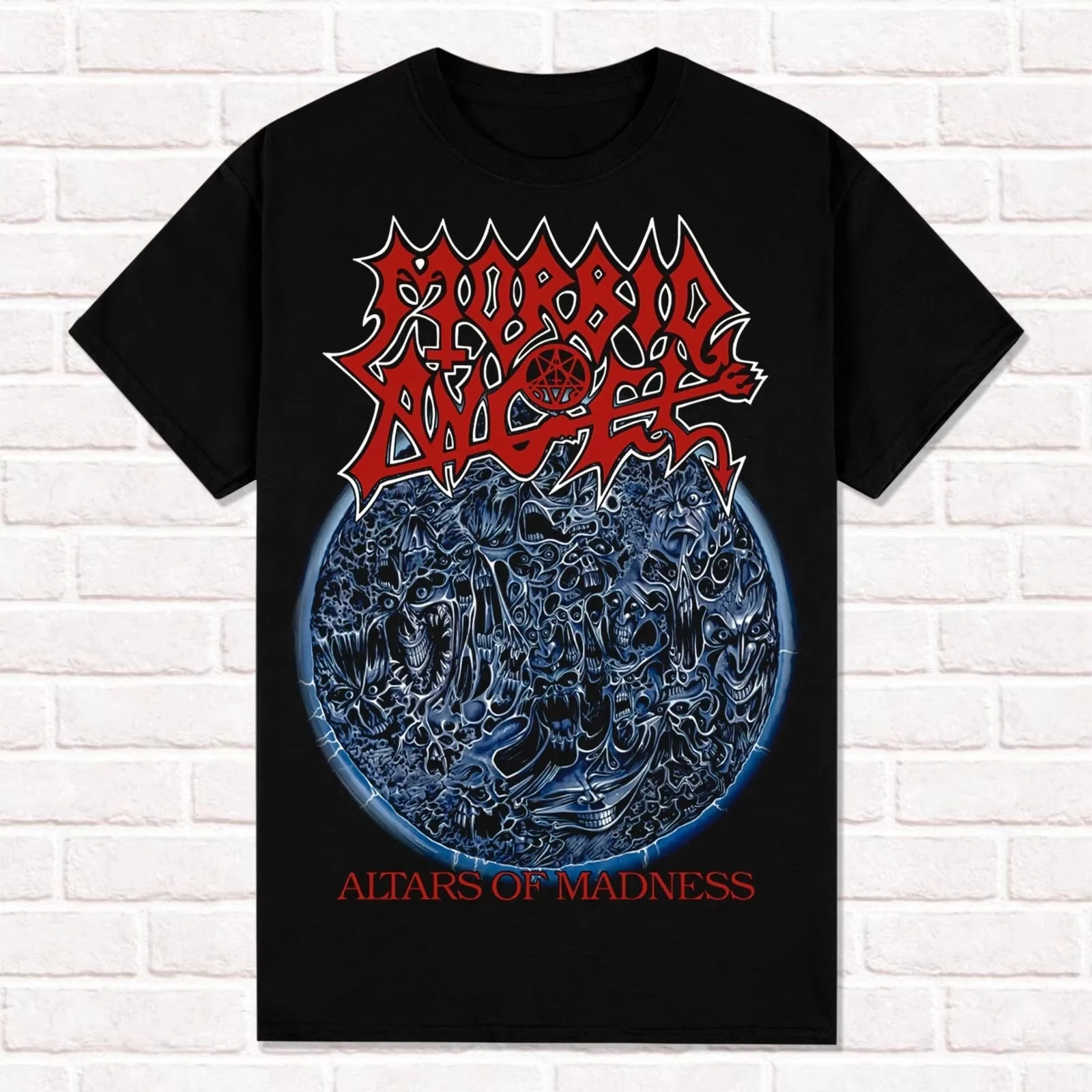 موربيد الملاك تي شيرت مذابح الجنون 1989 فلوريدا الموت المعادن تي شيرت تيز بلايز للجنسين القطن قصير الأكمام شارع العليا