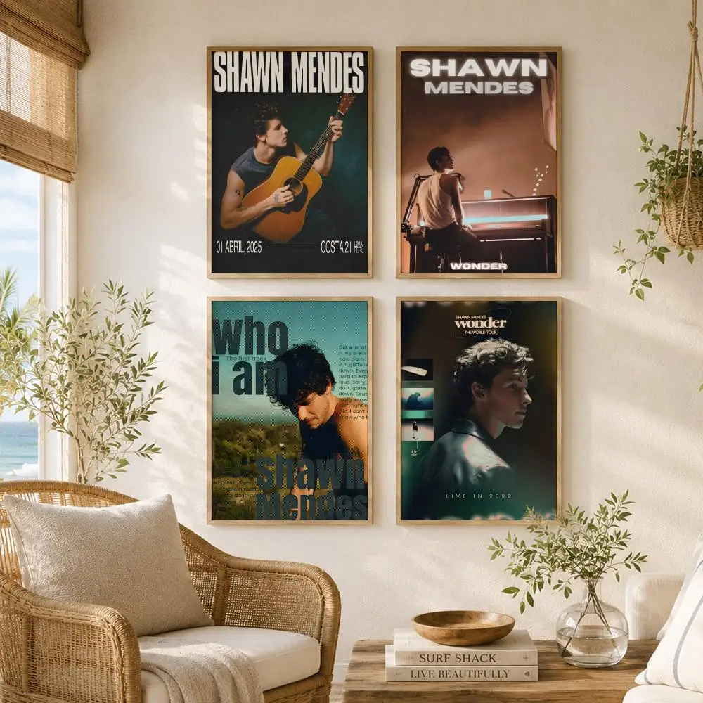 Singer S-Shawn Mendes Painting Calligraphy High-Quality Canvas Wall Mural Crease-Free For Living Room Bedroom Interiors