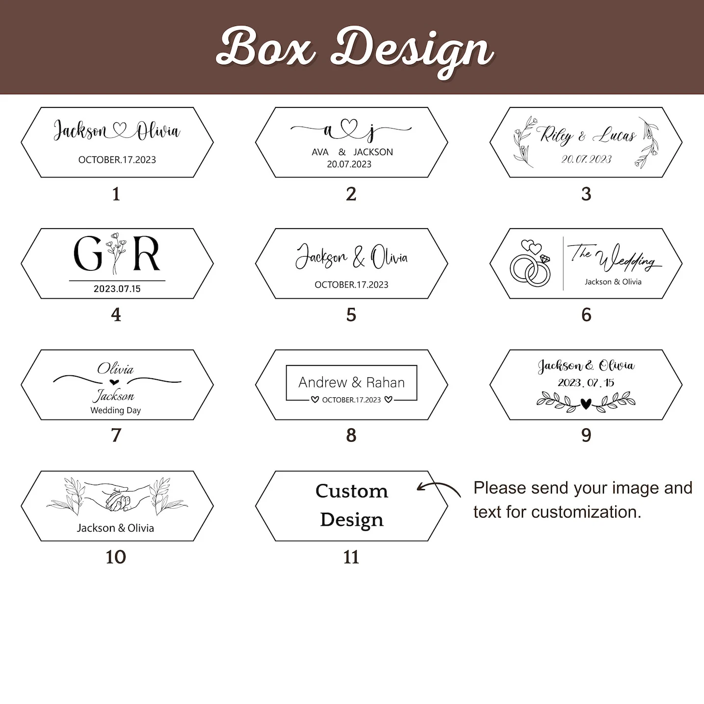 صندوق تخزين حلقي خشبي مخصص، شكل سداسي مع غطاء شفاف، الأفضل لاقتراح الزفاف، حقيبة تنظيم المجوهرات الفريدة #6