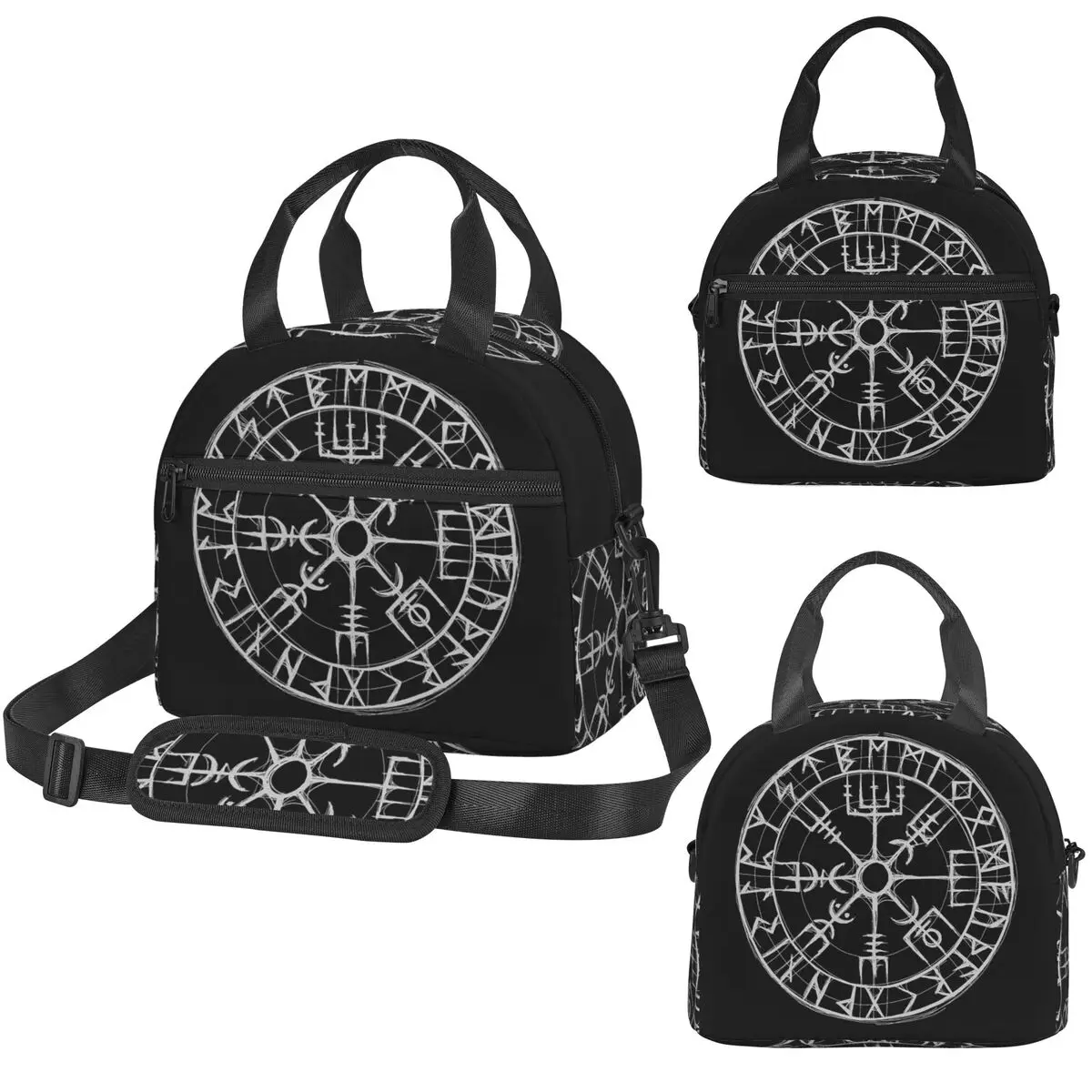 

Термосумка для обедов с изображением вегвинсира из мифологии викингов, Вальхалла, для детей, школьная, портативная, с термоизоляцией