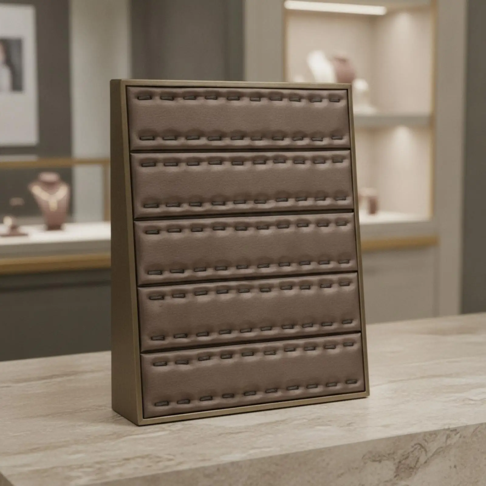 Leather Jewelry Display Tray Versatile Jewelry Display Tray with Padded Interior Elegant for Boutique Owners, Collection
