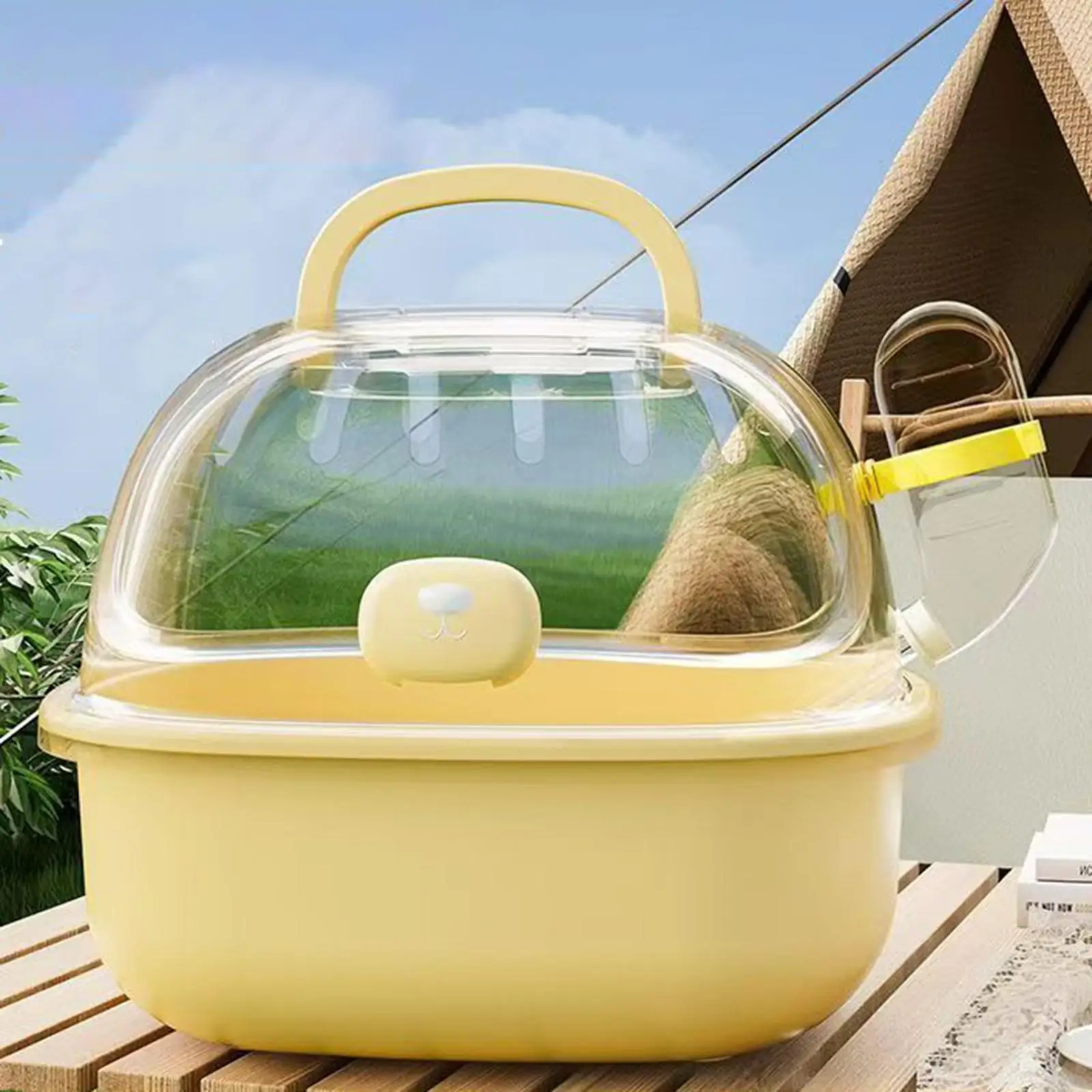 Small Animal Carry Cage Pet Outgoing Traveling Clear Outdoor Portable Hamster