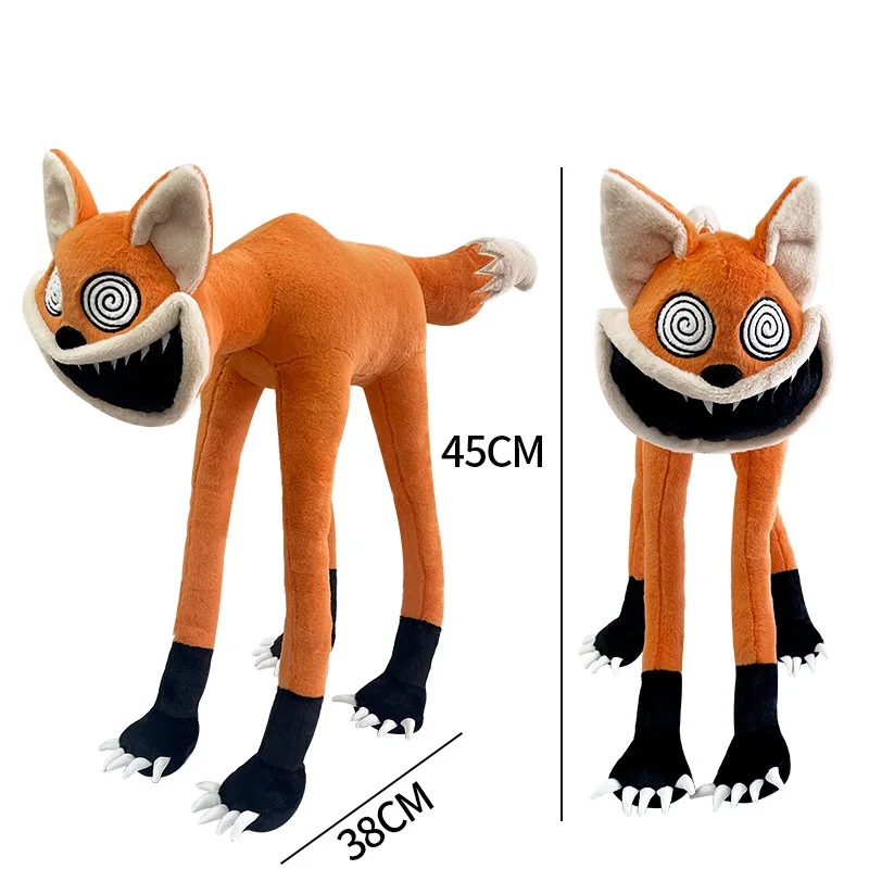 45cm big size Long legs Smiling Critters Plush Toy Horror orange Fox  Doll Stuffed Soft Animal Figure Peluches Kid Birthday Gift