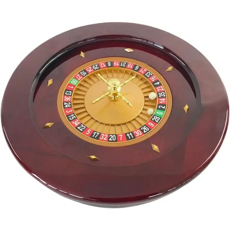 Yuanhe Deluxe Roulette Radsatz-20 Zoll Casino Grade Hochglanz Roulette Spiel Set mit 2 Bällen Pillen