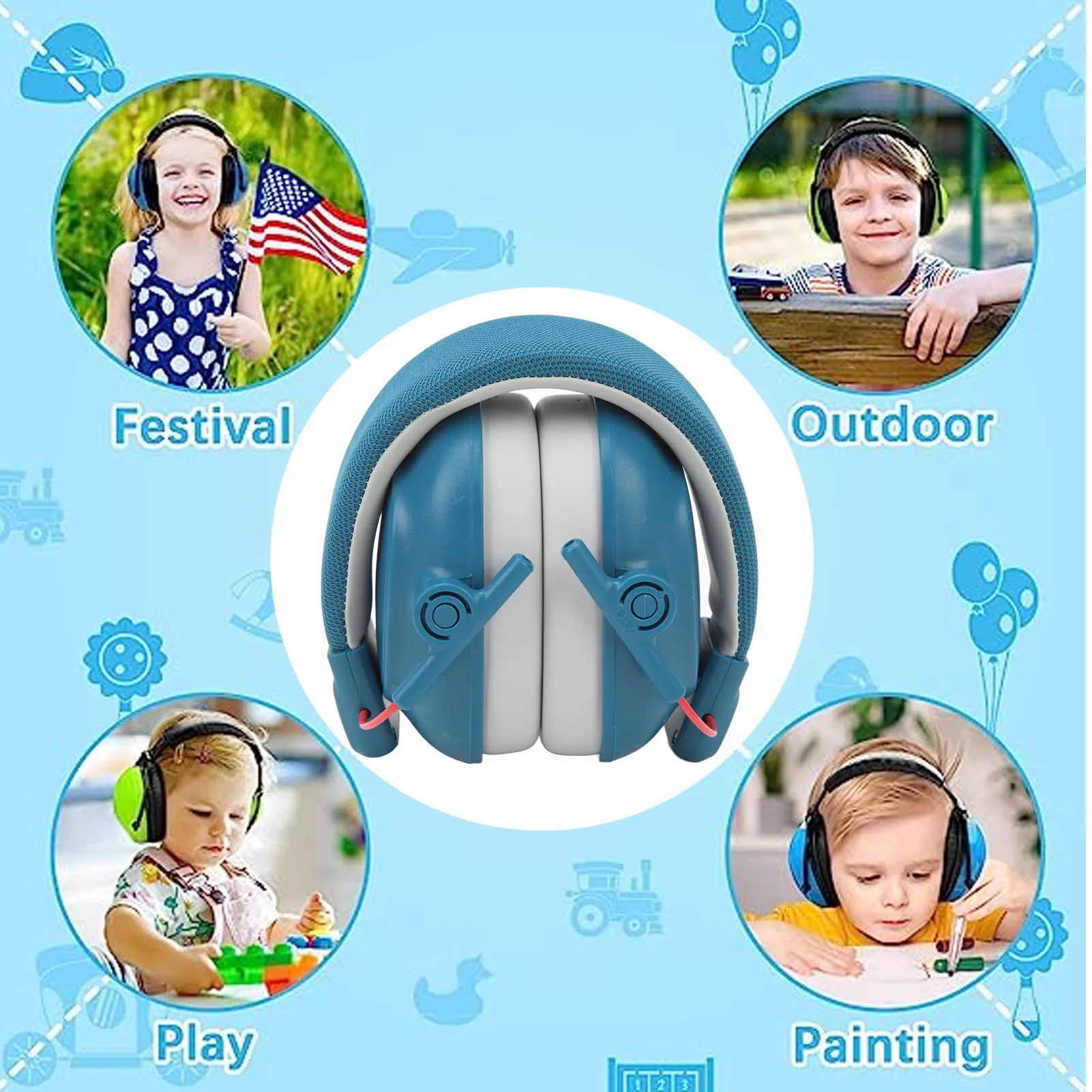 

ZK30 Kids Noise Cancelling Headphone 22dB NRR Hearing Protection Sound Insulation Ear Muff for Sports Event Concert