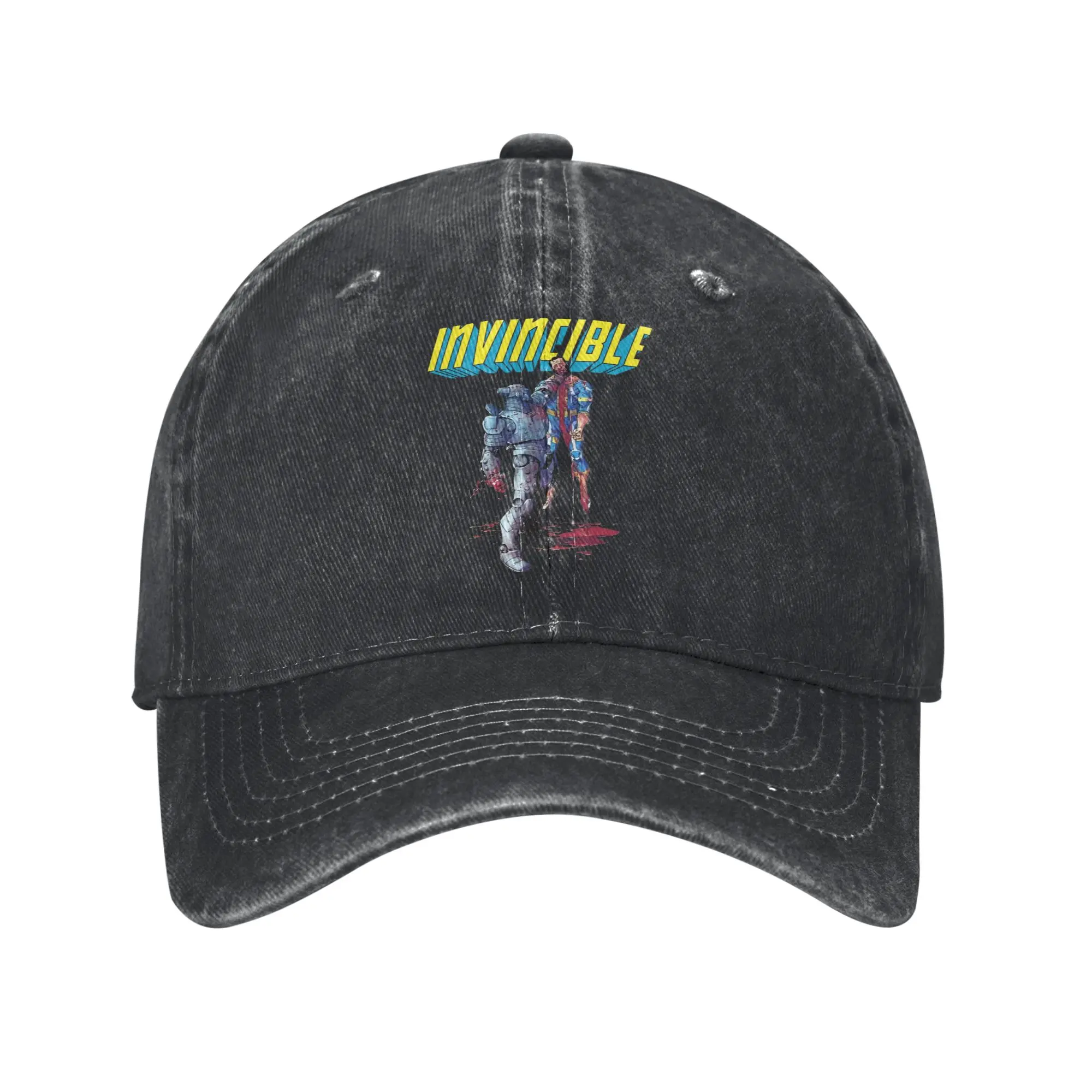 Invincible Robot Vs Immortal Men Women Baseball Cap  Distressed Denim Caps Hat Outdoor Summer Unstructured Soft Snapback Cap