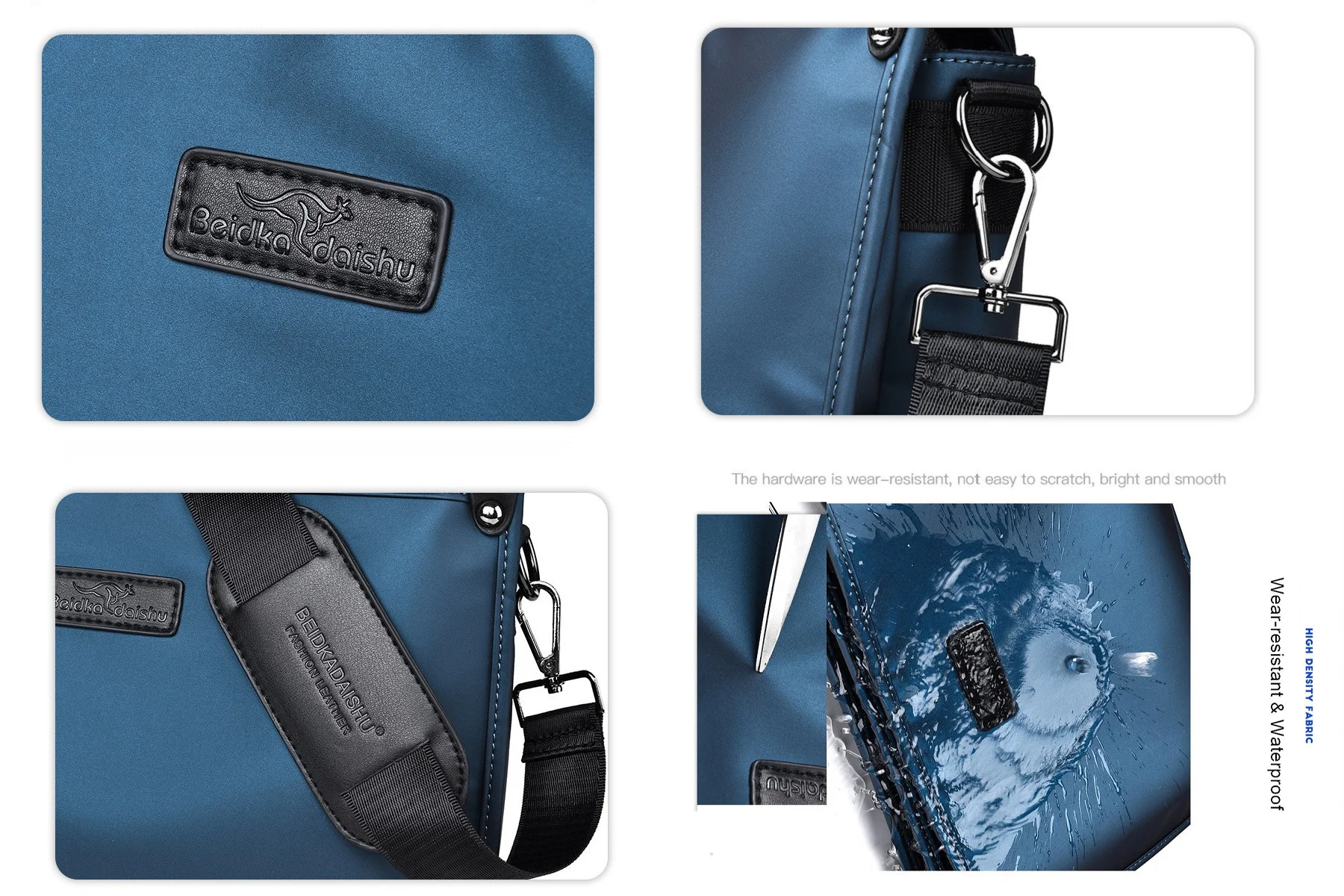 Waterproof Briefcase Oxford Cloth Men's Shoulder Bag Casual Crossbody Sling Bags Durable Men's Accessory